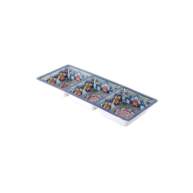 Prepara 3-Section Tray, Blue - Image 1